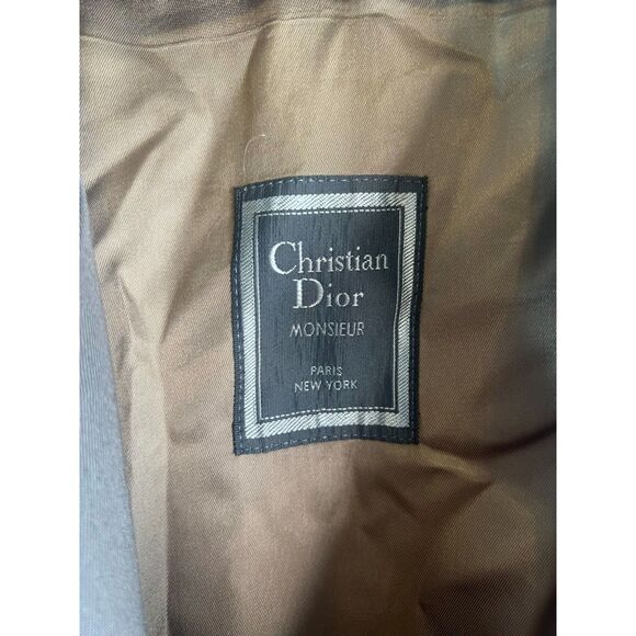 Christian Dior Monsier Mens Double Breasted Classic Trench Coat Size 46R - Picture 13 of 15